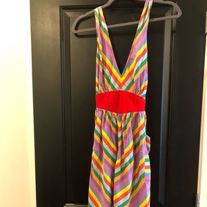 Vintage open back wrap dress